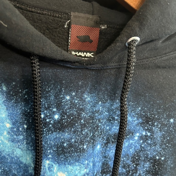 EUC Tony Hawk Black and Blue Cosmic Sweatshirt size Small Y2K streetwear classic - Picture 2 of 9